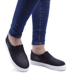 9208-43200(05) Чёр 36-2,37-2,38-4,39-4,40-2 Almi П/ботинки Актив.отдых Слипоны Текстиль, Текстиль, ПВХ Лето жен