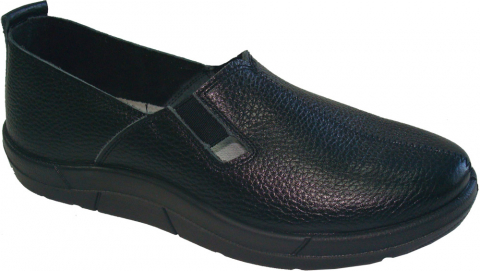 011Т-Ж-К0 (777201-09900)(05) Чёр 36-1,37-2,38-2,39-2,40-1,41-1 Almi П/ботинки Повсед Слипоны Нат.кожа, Без подклада, ПУ В/О жен