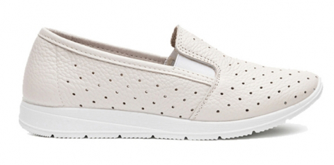 64208-09900 (112) Кремовый 36-1,37-2,38-2,39-2,40-1,41-1 Almi П/ботинки Повсед Слипоны Нат.кожа, Без подклада, ПУ Лето жен