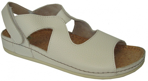 670104-09904 (112) Кремовый 36-1,37-1,38-2,39-2,40-2,41-1,42-1 Almi Туфли Повсед Сандалии Нат.кожа, Без подклада, ПУ Лето жен