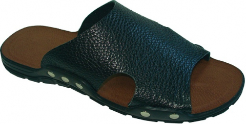 89002-09900 (05) Чёр 40-1,41-1,42-2,43-2,44-1,45-1 Almi Туфли Повсед Шлепанцы/Пантолеты Нат.кожа, Без подклада, ПУ Лето Муж