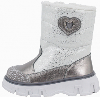 м 3-2105 т.серебро 23-1,24-1,25-2,26-2 Лель П/сапоги Повсед Веллингтон Нат.кожа, Нат.мех, ТЭП Зима жен