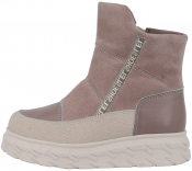 м 3-2135 пыльно-розовый 29-1,30-1,31-1,32-1 Лель П/сапоги Повсед Веллингтон Нат.кожа, Нат.мех, ТЭП Зима жен