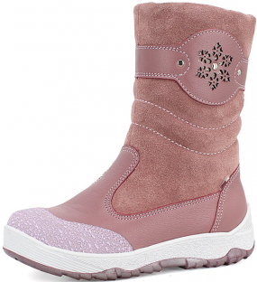 м 4-1333 лавандовый 33-2,34-2,35-2 Лель Сапоги Повсед Веллингтон Нат.кожа, Нат.мех, ТЭП Зима жен