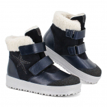 м 3-1532 Син 30-2,31-2,32-2 Лель Ботинки Повсед Оксфорд Нат.кожа, Нат.мех, ТЭП Зима жен