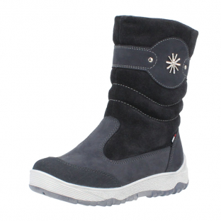 м 4-1333 Син 33-2,34-2,35-2 Лель Сапоги Повсед Веллингтон Нат.кожа, Нат.мех, ТЭП Зима жен