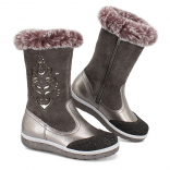 м 3-1536 т.серебро 30-2,31-2,32-2 Лель П/сапоги Повсед Веллингтон Нат.кожа, Нат.мех, ТЭП Зима жен