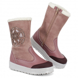 м 3-1551 пыльно-розовый 29-1,30-1,31-1,32-1 Лель П/сапоги Повсед Веллингтон Нат.кожа, Нат.мех, ТЭП Зима жен