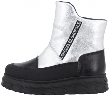 м 4-2135 Сереб 33-2,34-2,35-2 Лель П/сапоги Повсед Веллингтон Нат.кожа, Нат.мех, ТЭП Зима жен