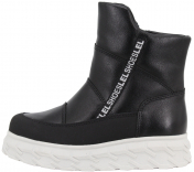 м 4-2135 Чёр 33-2,34-2,35-2 Лель П/сапоги Повсед Веллингтон Нат.кожа, Нат.мех, ТЭП Зима жен