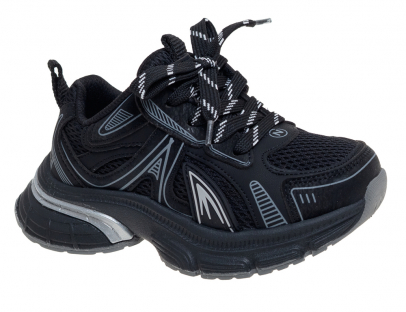 R096693363BK Чёр 27-1,28-1,29-2,30-1,31-1,32-2 Сказка П/ботинки Актив.отдых Кроссовки Иск.мат, Текстиль В/О Муж