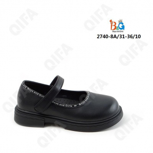 RC51_2740-8A Чёр 31-1,32-2,33-2,34-2,35-2,36-1 Boys and Girls Туфли Школа Mary Jane Иск.мат, Иск.кожа, ТПР (TPR-Термопластичная резина) Лето жен