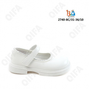 RC51_2740-8C Бел 31-1,32-2,33-2,34-2,35-2,36-1 Boys and Girls Туфли Празд Mary Jane Иск.мат, Иск.кожа, ТПР (TPR-Термопластичная резина) Лето жен