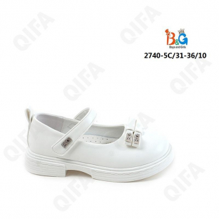 RC51_2740-5C Бел 31-1,32-2,33-2,34-2,35-2,36-1 Boys and Girls Туфли Празд Mary Jane Иск.мат, Иск.кожа, ТПР (TPR-Термопластичная резина) Лето жен