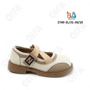 RC51_2740-3L Беж 31-1,32-2,33-2,34-2,35-2,36-1 Boys and Girls Туфли Празд Mary Jane Иск.мат, Иск.кожа, ТПР (TPR-Термопластичная резина) Лето жен