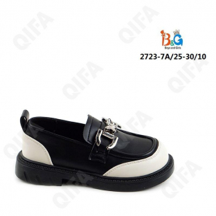 RC51_2723-7A Чёр 25-1,26-2,27-2,28-2,29-2,30-1 Boys and Girls Туфли Школа Лоферы Иск.мат, Иск.кожа, ТПР (TPR-Термопластичная резина) Лето жен