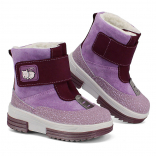 м 3-2247 Фиол 23-1,24-1,25-2,26-2 Лель П/сапоги Повсед Веллингтон Нат.кожа, Нат.мех, ТЭП Зима жен