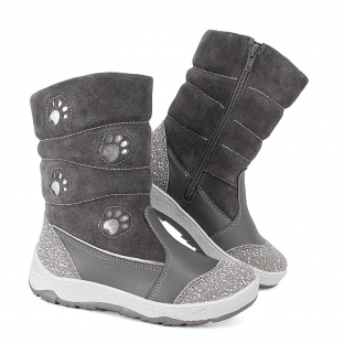 м 4-1278 Сер 33-2,34-2 Лель П/сапоги Повсед Веллингтон Нат.кожа, Нат.мех, ТЭП Зима жен