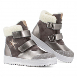 м 4-1532 т.серебро 33-1,34-1,35-1,36-1,37-2 Лель Ботинки Повсед Оксфорд Нат.кожа, Нат.мех, ТЭП Зима жен