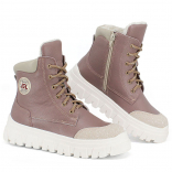 м 3-2237 пыльно-розовый 29-1,30-1,31-1,32-1 Лель Ботинки Повсед Дерби Нат.кожа, Нат.мех, ТЭП Зима жен