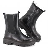 м 4-2241 Чёр 36-2,37-2 Лель Ботинки Повсед Челси Нат.кожа, Нат.мех, ТЭП Зима жен