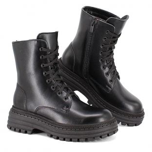 м 5-2257 Чёр 38-2,39-2,40-2 Лель Ботинки Повсед Дерби Нат.кожа, Нат.мех, ТЭП Зима жен