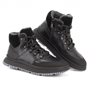 м 7-2260 Б Чёр 41-2,42-2,43-2 Лель Ботинки Повсед Оксфорд Нат.кожа, Нат.мех, ТЭП Зима Муж