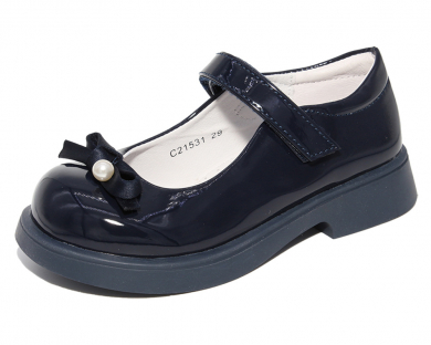 C21531 Т.син 29-1,30-1,31-1,32-1,33-1,34-1 Капитошка Туфли Школа Mary Jane Иск.мат, Кожподклад, ТПР Лето жен