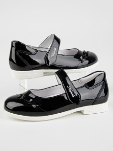 22588п-1 черный лак 28-1,29-1,30-1,31-1,32-1 Kapika Туфли Школа Mary Jane Иск.мат, Кожподклад, Резина Лето жен