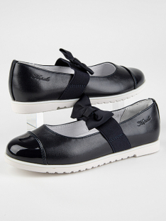 22590п-2 Син 30-1,31-1,32-1,33-1,34-1 Kapika Туфли Школа Mary Jane Иск.мат, Кожподклад, Резина Лето жен