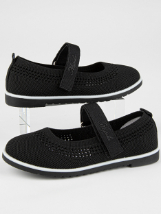 22699н-1 Чёр 26-1,27-1,28-1,29-1,30-1 Kapika Туфли Школа Mary Jane Текстиль, Текстиль, Резина Лето жен