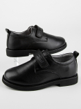 231141 Чёр 31-1,32-1,33-1,34-1,35-1 Kapika П/ботинки Школа Дерби Нат.кожа, Кожподклад, Резина В/О Муж