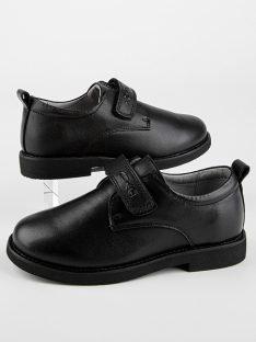 231141 Чёр 31-1,32-1,33-1,34-1,35-1 Kapika П/ботинки Школа Дерби Нат.кожа, Кожподклад, Резина В/О Муж