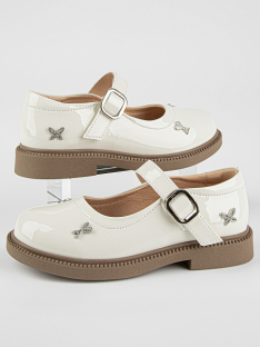 231158п-2 Беж 28-1,29-1,30-1,31-1,32-1 Kapika Туфли Празд Mary Jane Иск.мат, Кожподклад, Резина Лето жен