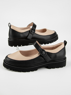 231183п-1 Чёр 33-1,34-1,35-1,36-1,37-1 Kapika Туфли Школа Mary Jane Иск.мат, Кожподклад, ЭВА Лето жен