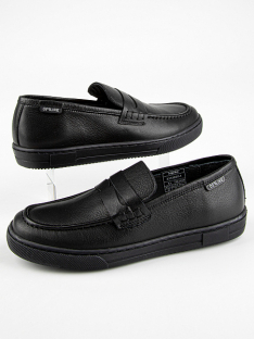 231205т-1 Чёр 31-1,32-1,33-1,34-1,35-1 Kapika П/ботинки Школа Лоферы Нат.кожа, Кожподклад, ТЭП (термоэластопласт) В/О Муж