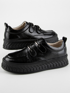 24990п-1 Чёр 35-1,36-1,37-1,38-1,39-1 Kapika П/ботинки Школа Дерби Иск.мат, Кожподклад, ТЭП (термоэластопласт) В/О жен