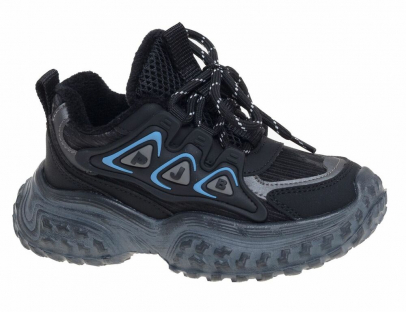 R233995658BK Чёр 27-1,28-1,29-2,30-1,31-1,32-2 Сказка П/ботинки Актив.отдых Кроссовки Иск.мат, Байка/Флис В/О Муж