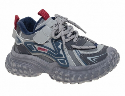 R233995659DGR Т.сер 27-1,28-1,29-2,30-1,31-1,32-2 Сказка П/ботинки Актив.отдых Кроссовки Иск.мат, Байка/Флис В/О Муж