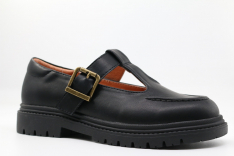 231181п-1 Чёр 31-1,32-1,33-1,34-1,35-1 Kapika Туфли Школа T-STRAP Иск.мат, Кожподклад, ТЭП (термоэластопласт) Лето жен