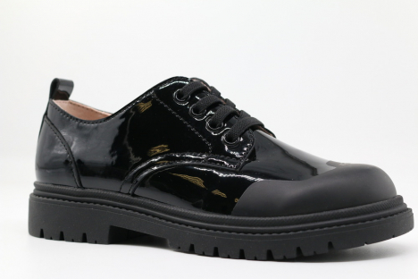 231187п-1 Чёр 31-1,32-1,33-1,34-1,35-1 Kapika П/ботинки Школа Дерби Иск.мат, Кожподклад, ТЭП (термоэластопласт) В/О жен