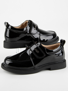 22589п-2 Чёр 29-1,30-1,31-1,32-1,33-1 Kapika П/ботинки Школа Дерби Иск.мат, Кожподклад, Резина В/О жен