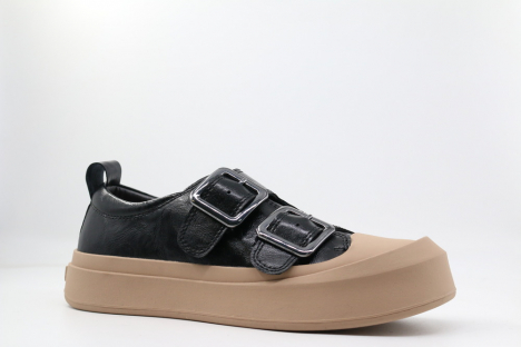 241180к-1 Чёр 33-1,34-1,35-1,36-1,37-1 Kapika П/ботинки Актив.отдых Полукеды Иск.мат, Текстиль, Резина В/О жен