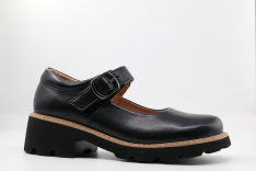 241007п-1 Чёр 33-1,34-1,35-1,36-1,37-1,38-1 Kapika Туфли Школа Mary Jane Иск.мат, Кожподклад, ПУ (полиуретан) Лето жен