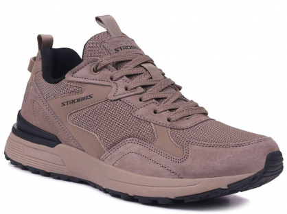 C3819-25 Беж 41-1,42-2,43-2,44-2,45-1 Strobbs П/ботинки Актив.отдых Кроссовки Иск.мат, Текстиль, ЭВА,ТПР,ТПУ вставка В/О Муж