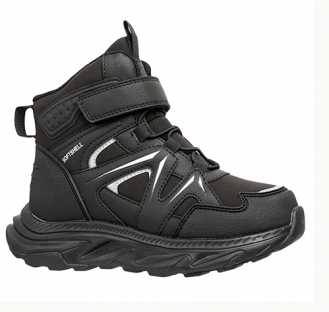 252B-F4-6317 Чёр 28-1,29-1,30-1,31-1,32-1,33-1,34-1 Flamingo Ботинки Повсед Оксфорд Softshell, Байка/Флис, ЭВА/ТЭП В/О Муж