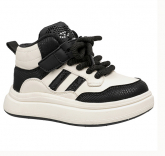 252B-Z42-6439 черный/белый 28-1,29-1,30-1,31-1,32-1,33-1 Flamingo Ботинки Актив.отдых Кроссовки Иск.мат, Байка/Флис, ЭВА/ТЭП В/О жен