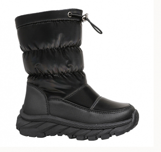 252D-Z3-6350 Чёр 30-2,31-2,32-2,33-2,34-2,35-2 Flamingo П/сапоги Повсед Дутики Иск.мат, Нат.шерсть, ТЭП Зима жен