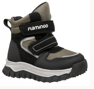 252D-Z3-6396 черный/хаки 24-2,25-2,26-2,27-2,28-2,29-2 Flamingo Ботинки Повсед Оксфорд Иск.мат, Нат.шерсть, ТЭП Зима Муж