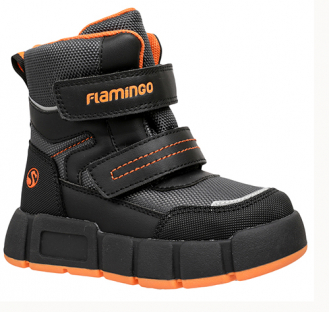 252D-Z3-6415 Чёр и сер 25-2,26-2,27-2,28-2,29-2,30-2 Flamingo Ботинки Повсед Оксфорд Иск.мат, Нат.шерсть, ТЭП Зима Муж